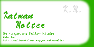 kalman molter business card